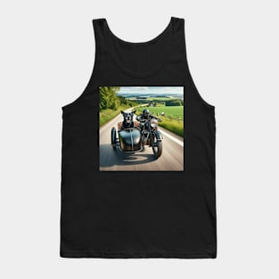 Black Labrador Action Puppies Tank Top